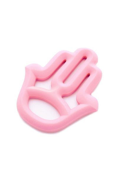 OiOi Mother's Hand Teether Pink