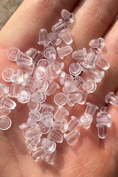 Binlerceal 100 Adet Silikon Küpe Pistonu Küpe Arkalığı Küpe Tıpası