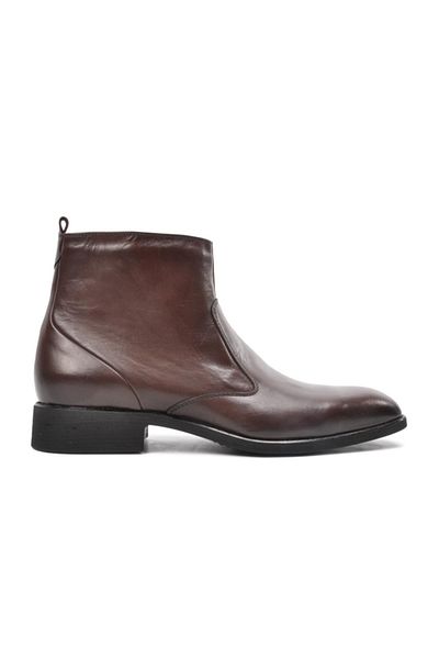 BURÇ AYAKKABI Brown Genuine Leather Men's Boots