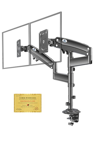 VONTECH North Bayou Nb H180 Mnt05 22-32" Lcd Led Çift Monitör Tutucu Amortisörlü Monitör Standı
