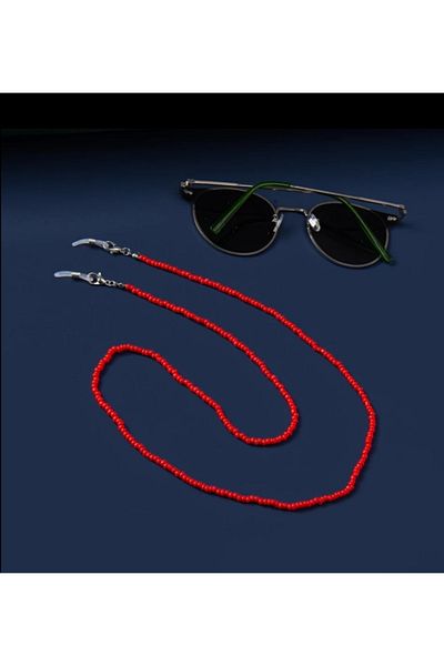 platin hediyelik Women's Beaded Sunglasses Chain Glasses Rope Strap Accessory