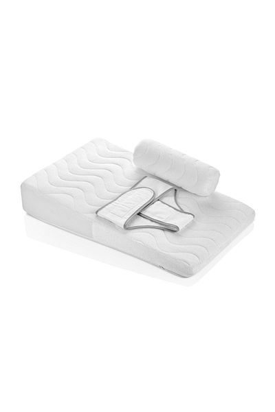Babyjem Belted Baby Reflux Pillow - White Mixed