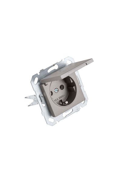 Netelsan Byobu Anthracite Grounded Socket Frameless