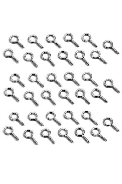 Getshopmini Epoksi Kolye Vidası Minik Gümüş 50 Adet