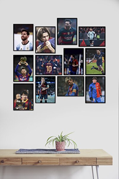 takivis Messi Futbol 12 Parça Mdf Tablo