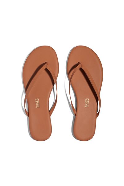 Tkees Women's Heelless Tan Color Flip Flops