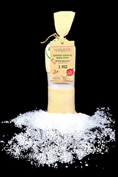 Hanzade Bitkisel 84 Mineralli Çankırı Kristal Tane Kaya Tuzu Bez Torba 1 Kg