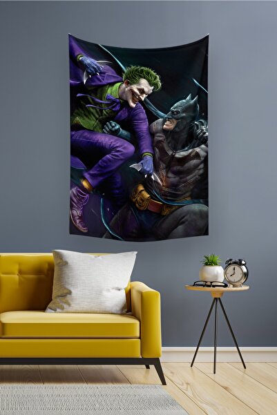 Vagonik Joker Batman Dc Duvar Örtüsü Halısı 140 X 100 Cm-70x100 Cm