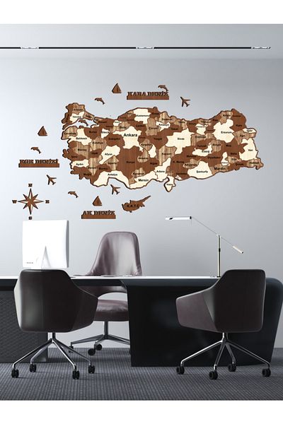 HYL Wooden 3d Türkiye Map Puzzle Style Perfect Gift