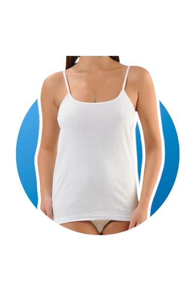 Akpınar Tricou pentru femei, 100% bumbac, cu umerașe de frânghie pentru spăla...