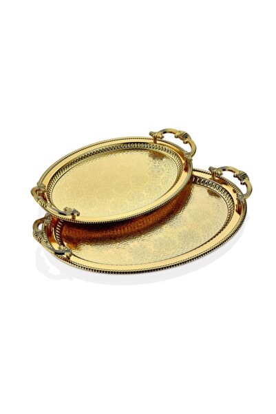 EbaMislina Dalgıç 2li Oval Gold Tepsi