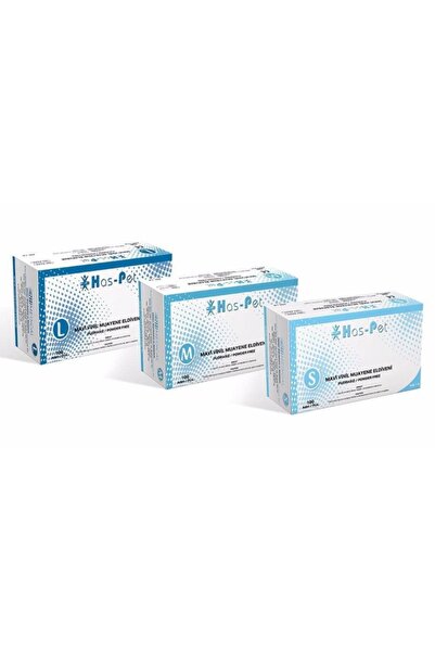 Has-Pet Haspet Muayene Eldiveni Mavi Vinil Medium 100 Lü