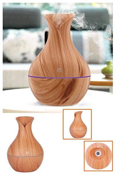 Genel Markalar Usb Bağlantı Ahşap Görünümlü Led Işıklı Aromalı Hava Nemlendirici
