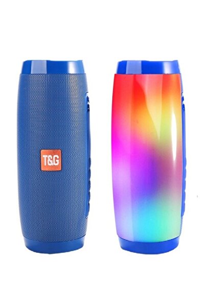 TG Kablosuz Hoparlör Bluetooth Speaker Işıklı Ses Bombası Tg 157 Mavi