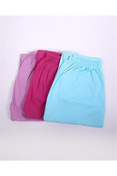 Tutku Women's Long Bottom Pajamas Zenne Cotton -3 Pieces