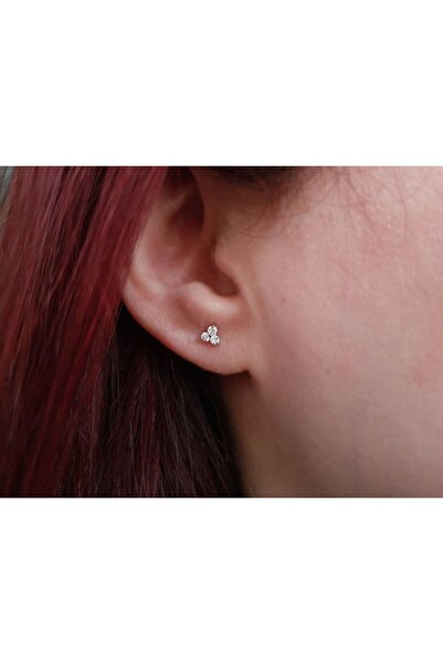 Sirius Pırlanta 3 Taşlı Pırlanta Küpe