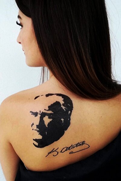 TAKIŞTIR Misotrend Geçici Atatürk İmza Ve Silüet Dövme