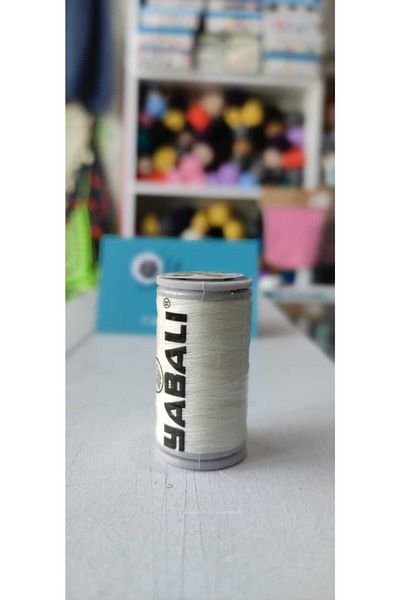 Yabalı Sewing thread 100 Meters Cream Spool Button Sewing Repair Thread No:187