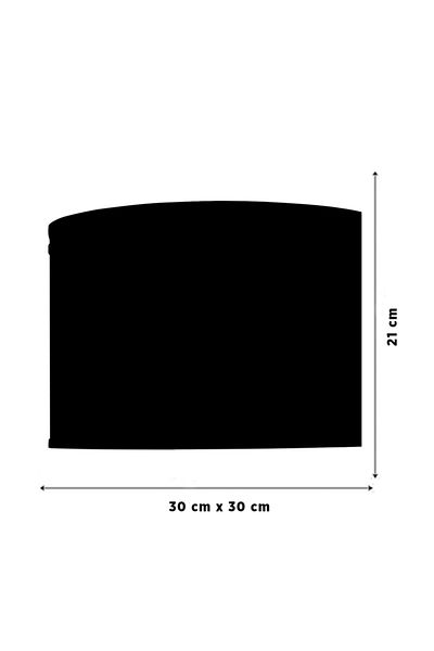 MINIMAL ETICARET VE BILGI TEKNOLOJILERI Viscose 30x30x21 Gray Cylinder Lampshade Head