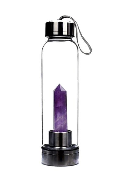Özlem Demir Reiki Amethyst Natural Stone Water Bottle 550 Ml