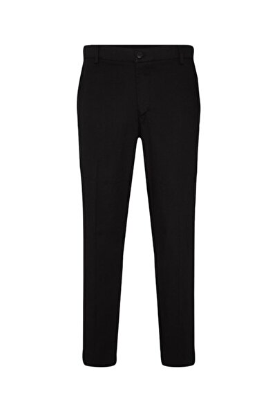 SÜVARİ Rahat Kalıp Gabardin Siyah Erkek Pantolon