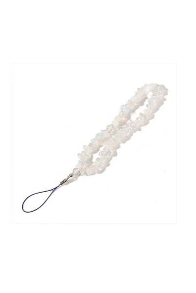 madam berra Accessories Kristal Kuvars Kırık Doğal Taş Tam Tur Telefon Askısı...
