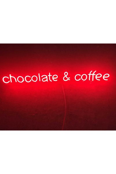 dekoraven Chocolate and Coffee Neon Led Wall Decor