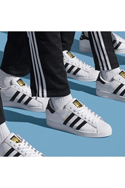 adidas Beyaz - Unisex Günlük Ayakkabı Spor Siyah B27140 Superstar