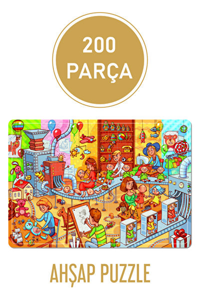 LİPYOS Oyuncak Fabrikası 200 Parça Ahşap Puzzle