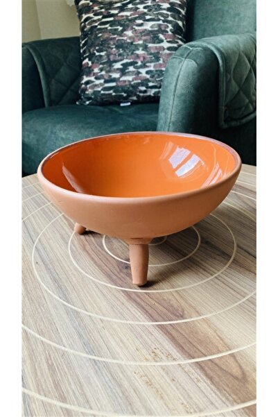 goffin Goffin Pottery Natural Glazed Footed Presentation Fruit Plate