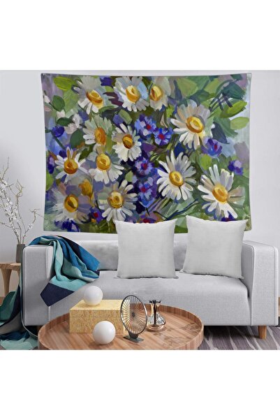 MEKTA HOME Model floral 7 Husă decorativă pentru perete, lavabilă, rezistentă...