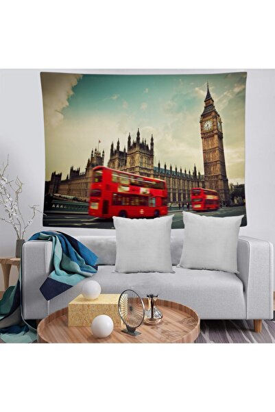 MEKTA HOME Husă decorativă pentru perete, lavabilă, rezistentă la pete, Londo...