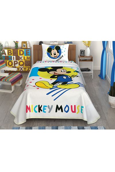 Taç Mickey Color Single Licensed Pique Set