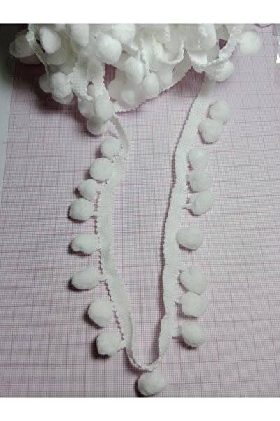 REMSATİC Şerit Ponpon 5 Metre Beyaz Renk