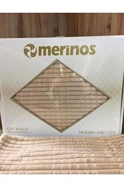 Merinos Modern Line Mocha 3-Piece Blanket Set
