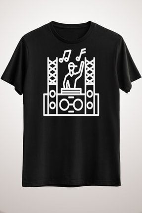 GreenMint Unisex Siyah Dj Booth Setup Spread Muzik Tshirt Music T shirt Fiyat Yorumlar Trendyol