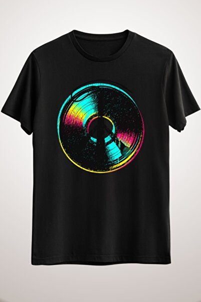 GreenMint للجنسين الألوان السوداء والموسيقى تي شيرت الموسيقى