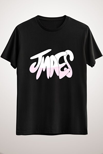 GreenMint تيشيرت موسيقى Jmaes أسود للجنسين