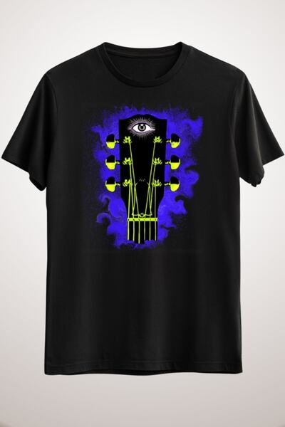 GreenMint تي شيرت عين أكوستيك أسود للجنسين