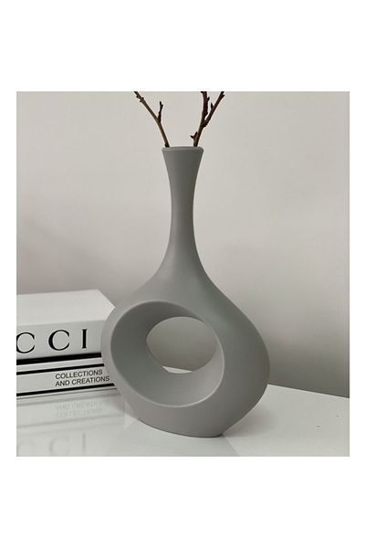 stilinbu Βάζο Bohemian Grey Ceramic Bemol - H32
