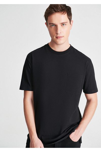 Mavi Μαύρο μπλουζάκι Basic Pocket - 066248 -900