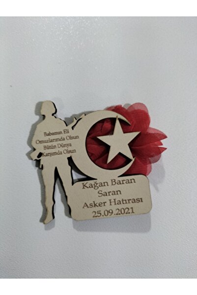 hobievimdizayn Ahşap Asker Magnet Hediyelik 20 Adet Lazer Kesim