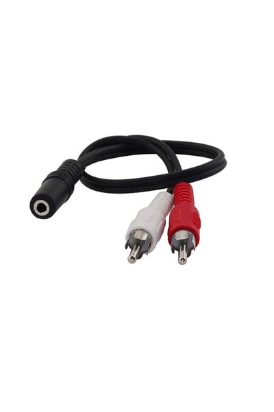 aogo Dişi Stereo Lale Kablo Dişi 3.5 Mm Rca Kablo Stereo 3.5mm Dişi 2x Rca Er...