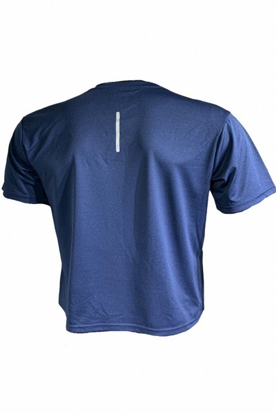Fs Men's Navy Blue Neon Green Printed Casual Fitness Sports Running T-Shirt