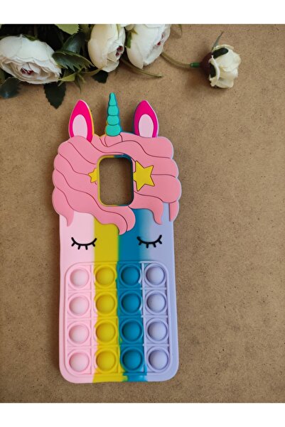 Aksesuarda Moda Xiaomi Redmi Note 9s-9 Pro Uni Corn Pop-it Kılıf