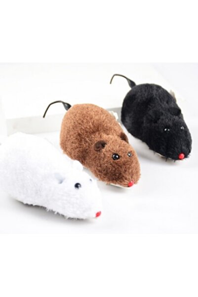 SARFEX Wind-Up Cat Training Toy Furry Mouse Cute Cat Toy