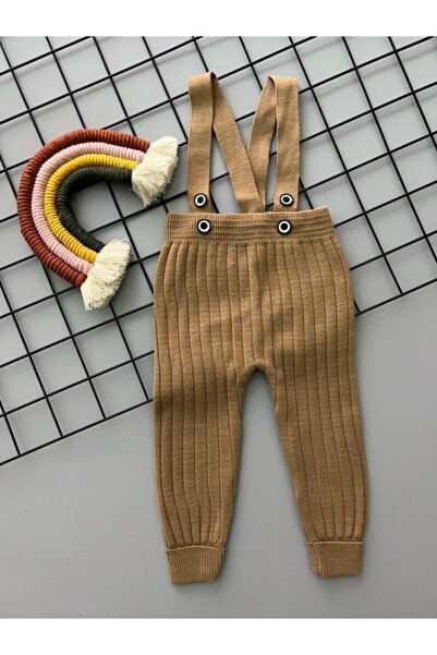 Sparrow Laurel Kahve Rengi Önden Düğmeli Askılı Ayarlanabilir Unisex Bebek Tr...