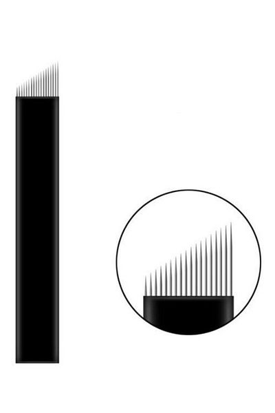 Prime 18 Pin Microblading Needle 18 Number Needle Black Blades 5 Pieces