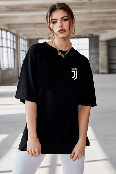 İnsane Minds Unisex Oversize kroj Juve Štampano široka majica