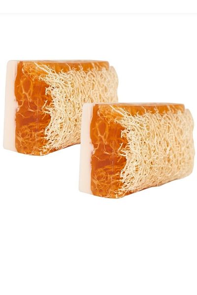 SABUNCU BABA Fiber Honey Sliding Soap X2 Li 100% Handmade with Glycerin 120 gr